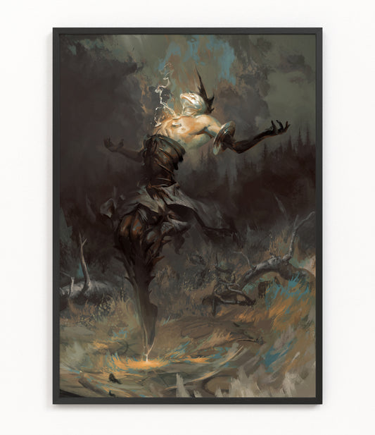 Baraqiel, Angel of Lightning - Fine Art Print
