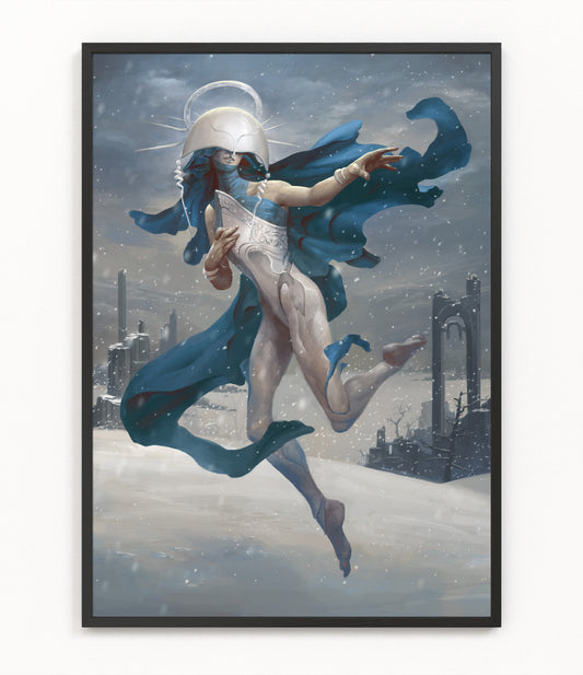 Shelegiel, Angel of Snow - Fine Art Print